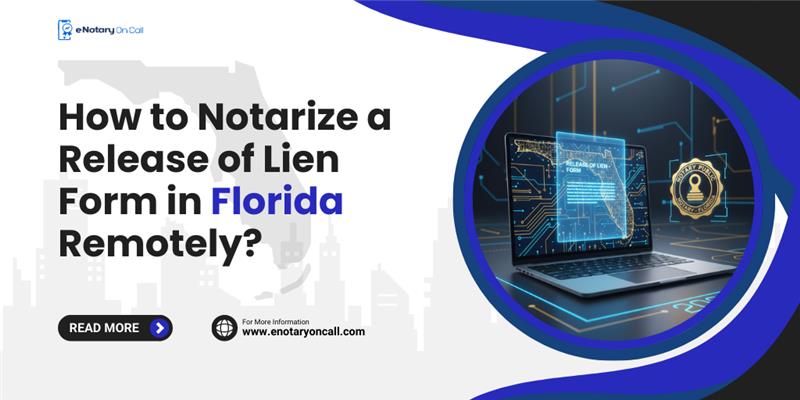 How to Notarize a Release of Lien Form in Florida Remotely?